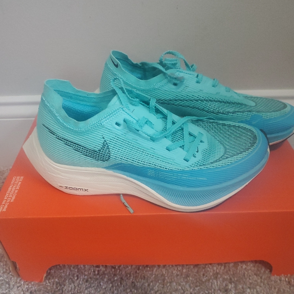 Women's Nike ZoomX Vaporfly NEXT% 2 Teal Aurora Green Blue CU4123-300 sz 5